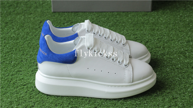 Alexander McQueen Oversized Sneaker White Blue Suede